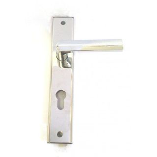 Vnitřní štít s klikou ROSTEX 90mm pro Bezpečnostní kování R1,R4,802,807 Chrom
