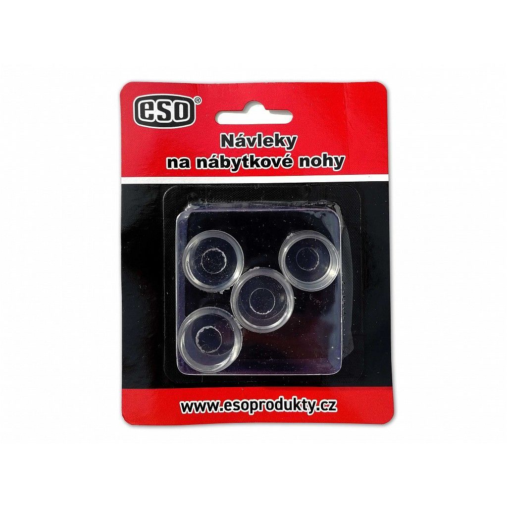 Gumové návleky na stůl či židle pr.16/20mm Transparent (sada 4 ks)