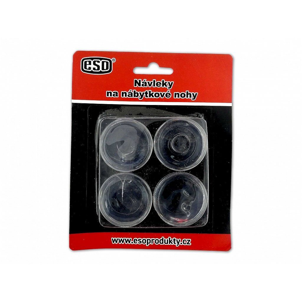 Gumové návleky na stůl či židle pr.25/20mm Transparent (sada 4 ks)