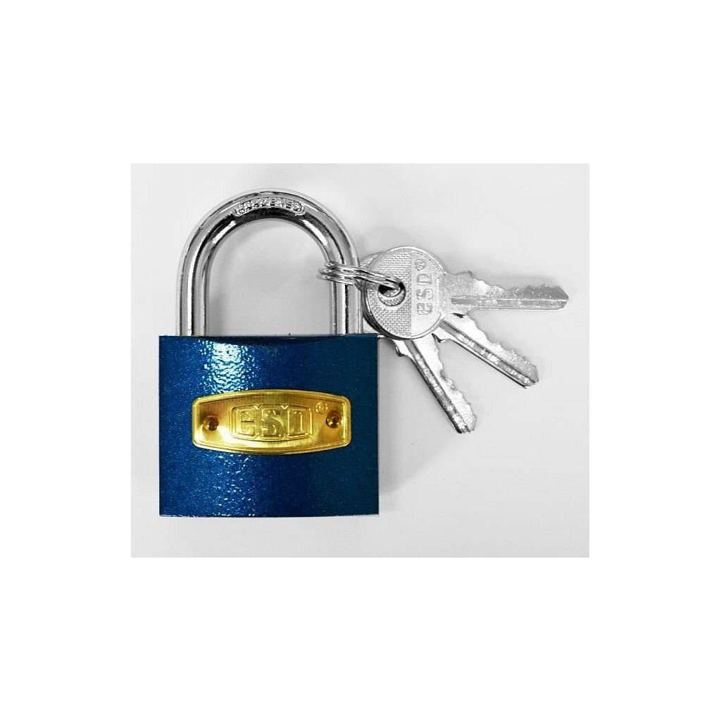 Visací zámek ESO Fe 38mm stejný uzávěr SU 3klíče