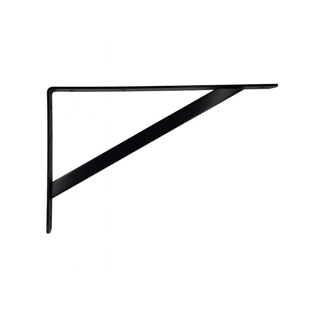 Konzola policová 400x255x30mm (100kg/pár) Černá matná