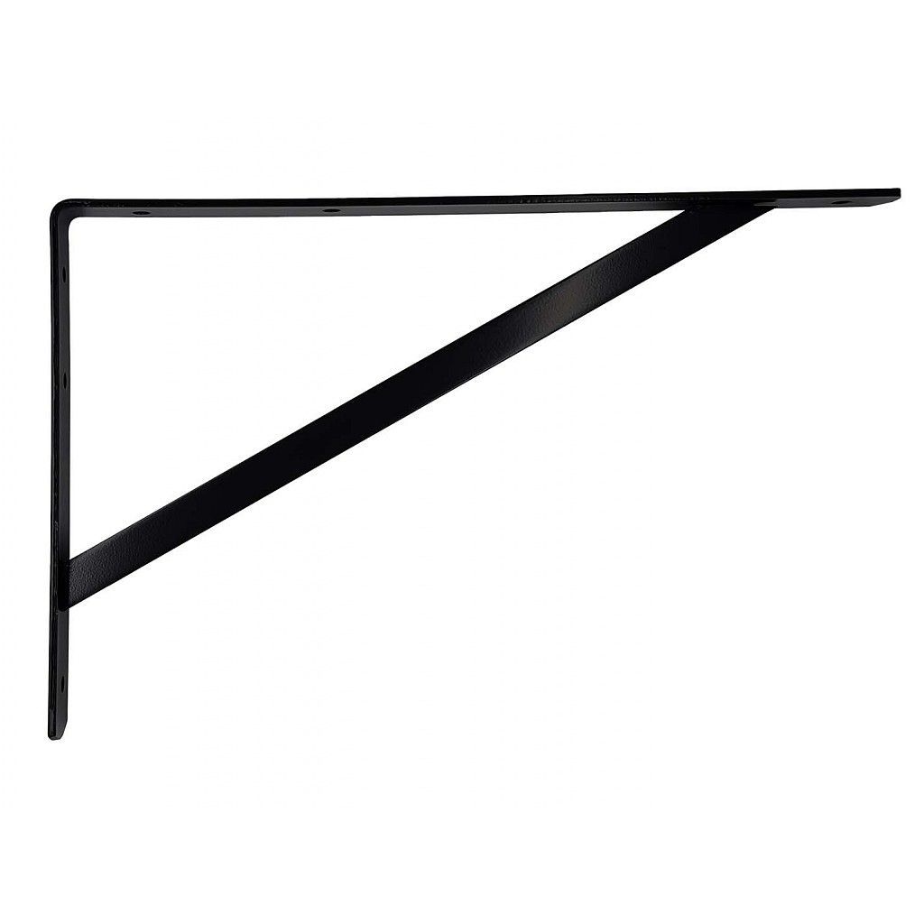 Konzola policová 500x315x30mm (100kg/pár) Černá matná