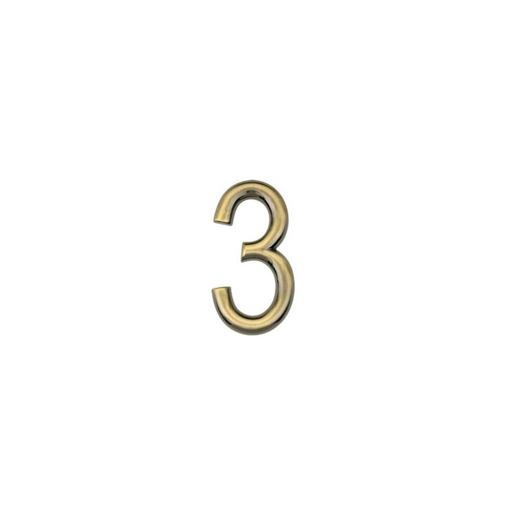 Číslice 3 NZ 75mm Bronz