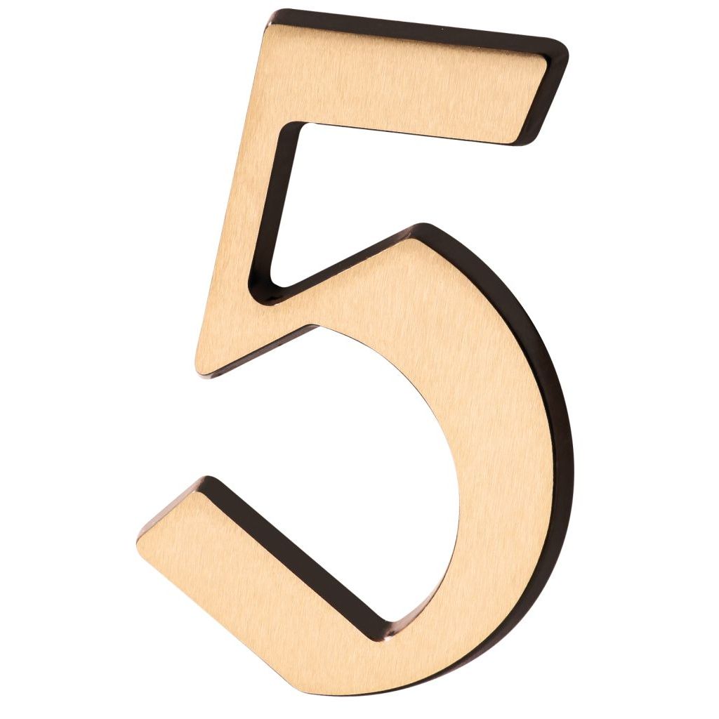 Číslice 5 fasádní NB 125mm Bronz