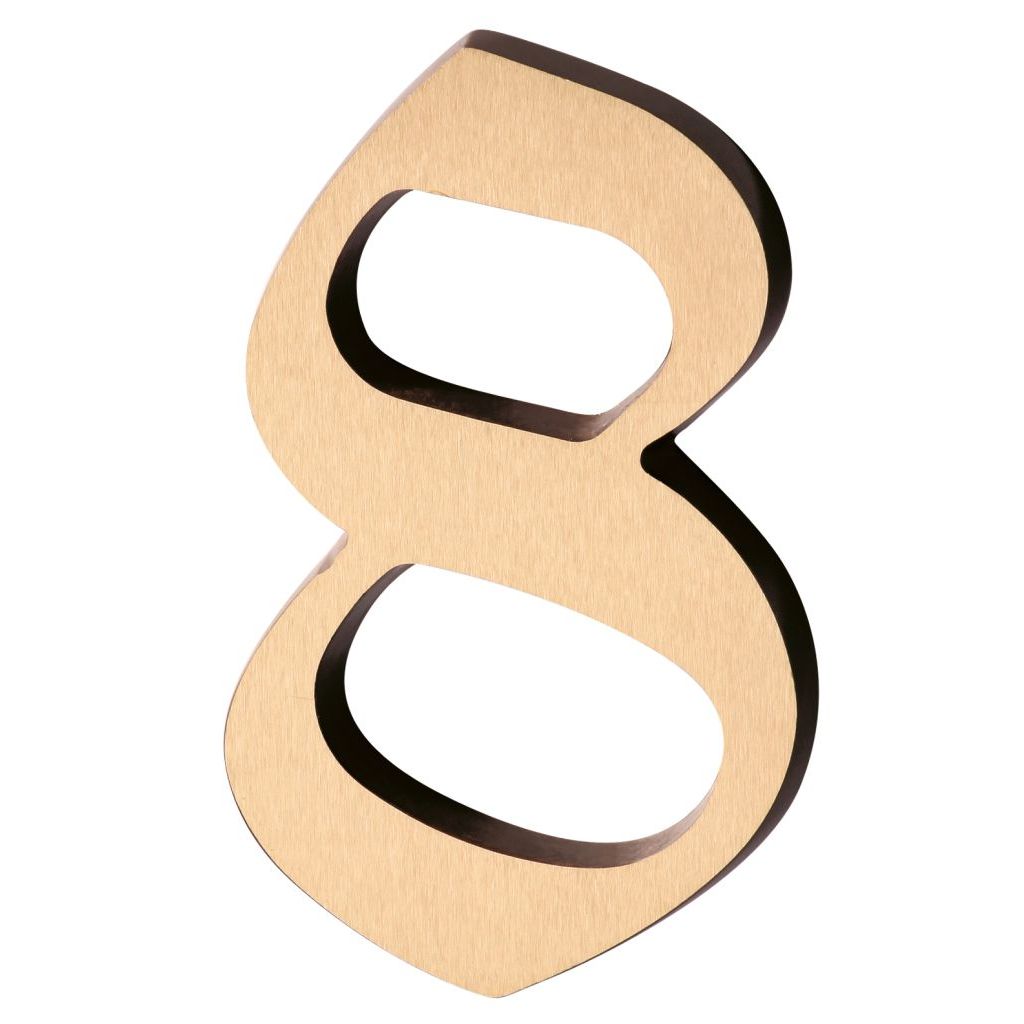 Číslice 8 fasádní NB 125mm Bronz