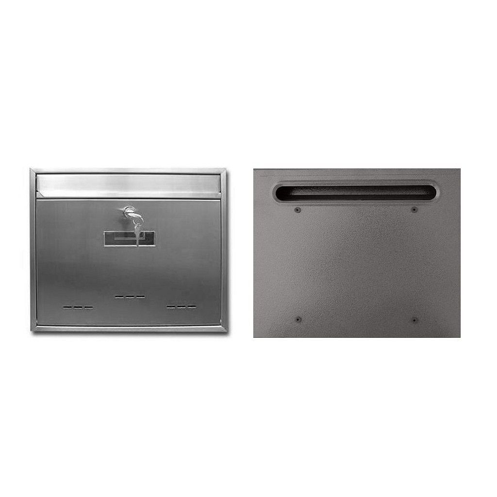 Poštovní schránka Radim velká zadní vhoz 360x310x90mm Nerez Zrušeno