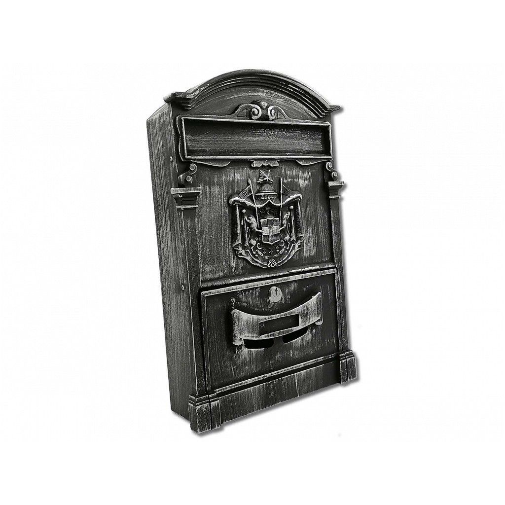 Poštovní schránka Jáchym 255x90x410mm Antická stříbrná