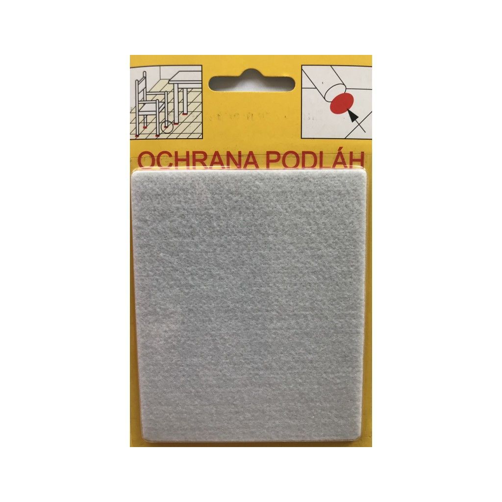 Ochrana podlah filcová 108 82x100mm 1ks Bílá