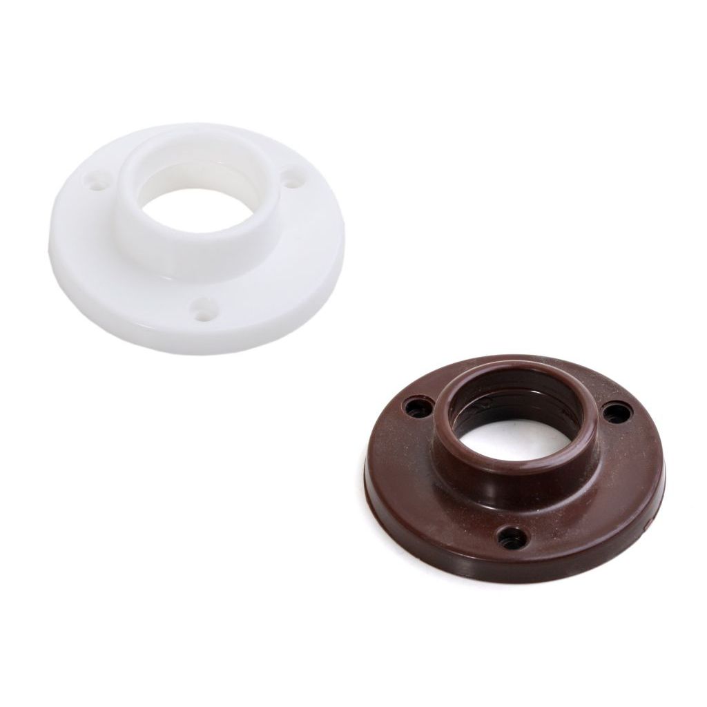 Skříňová růžice celá JESAN plast Bílá