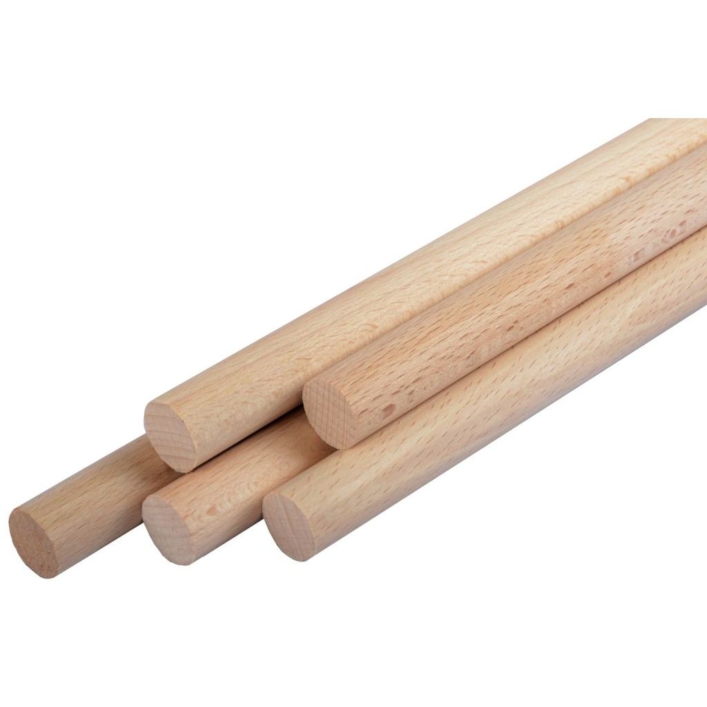 Dřevěné hůlky hladké 16mm x 1m Buk
