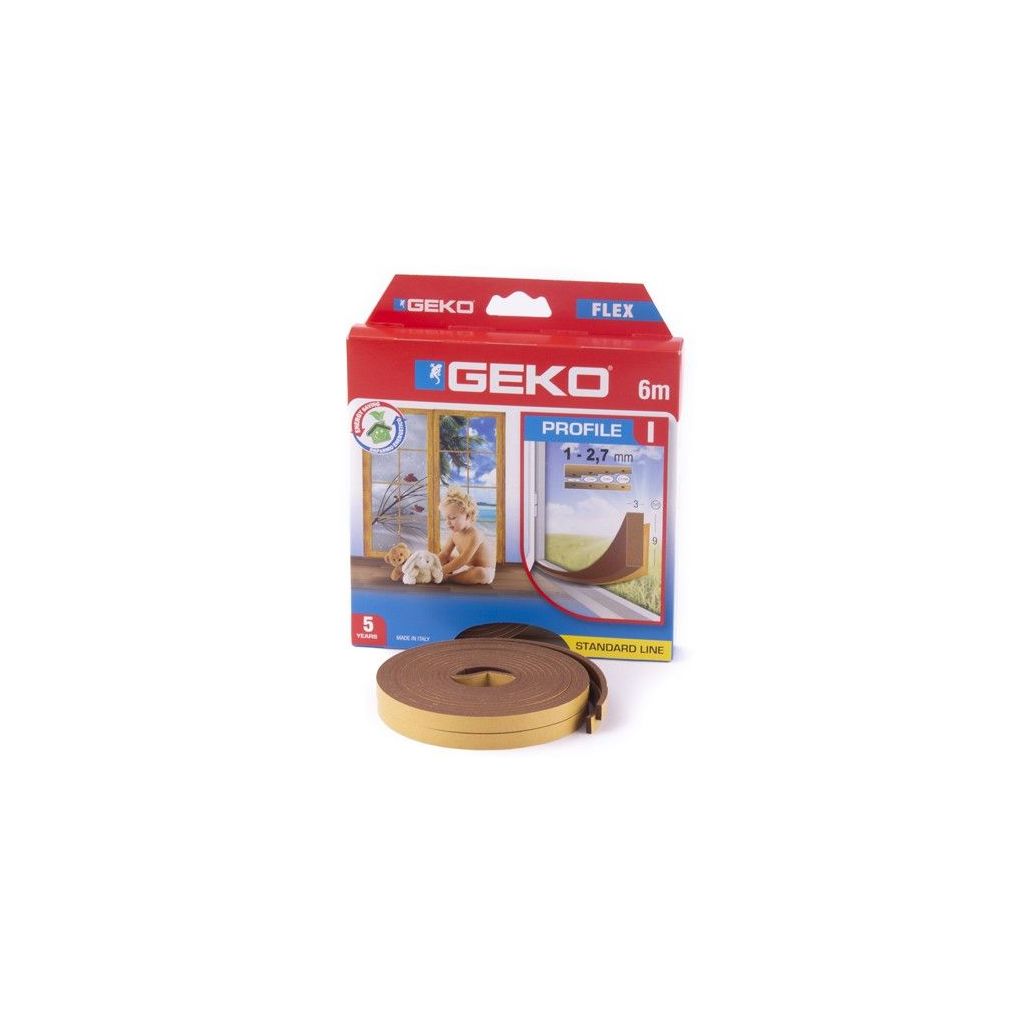 Těsnění samolepící GEKO (I) 9x3mm-6m (2x3m) Hnědá