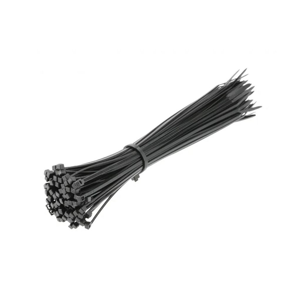 Nylonové stahovací pásky 2,5 x 200 mm GTV HT2C702/HOGERT 100 ks Černá