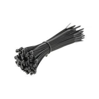 Nylonové stahovací pásky 2,5 x 140 mm GTV HT2C701/HOGERT 100 ks Černá