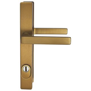 Masivní hliníkové bezpečnostní kování RICHTER R.114.ZA.92.F4.TB3 klika-klika s překrytím vložky