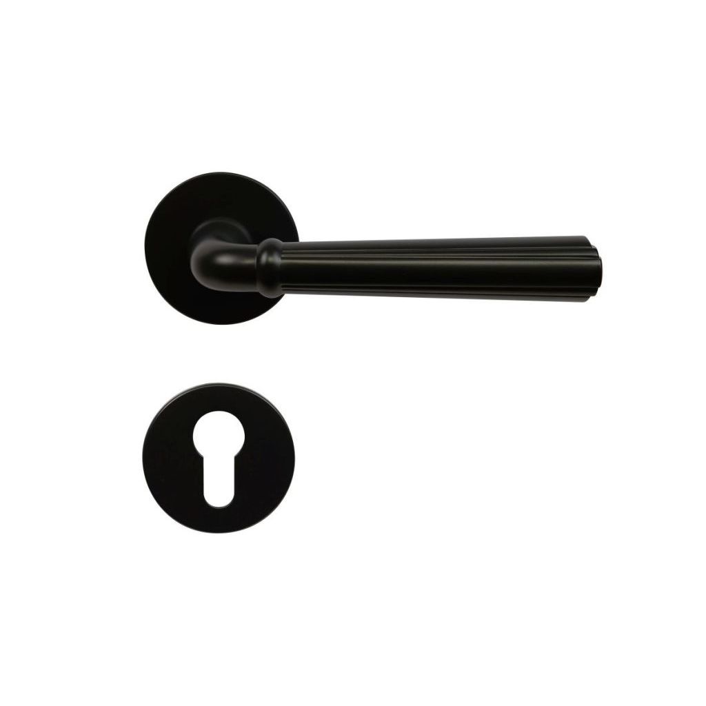 Dveřní kování RICHTER RK.K16.FIRENZE.PZ.CE s vratnou pružinou klik Černá matná