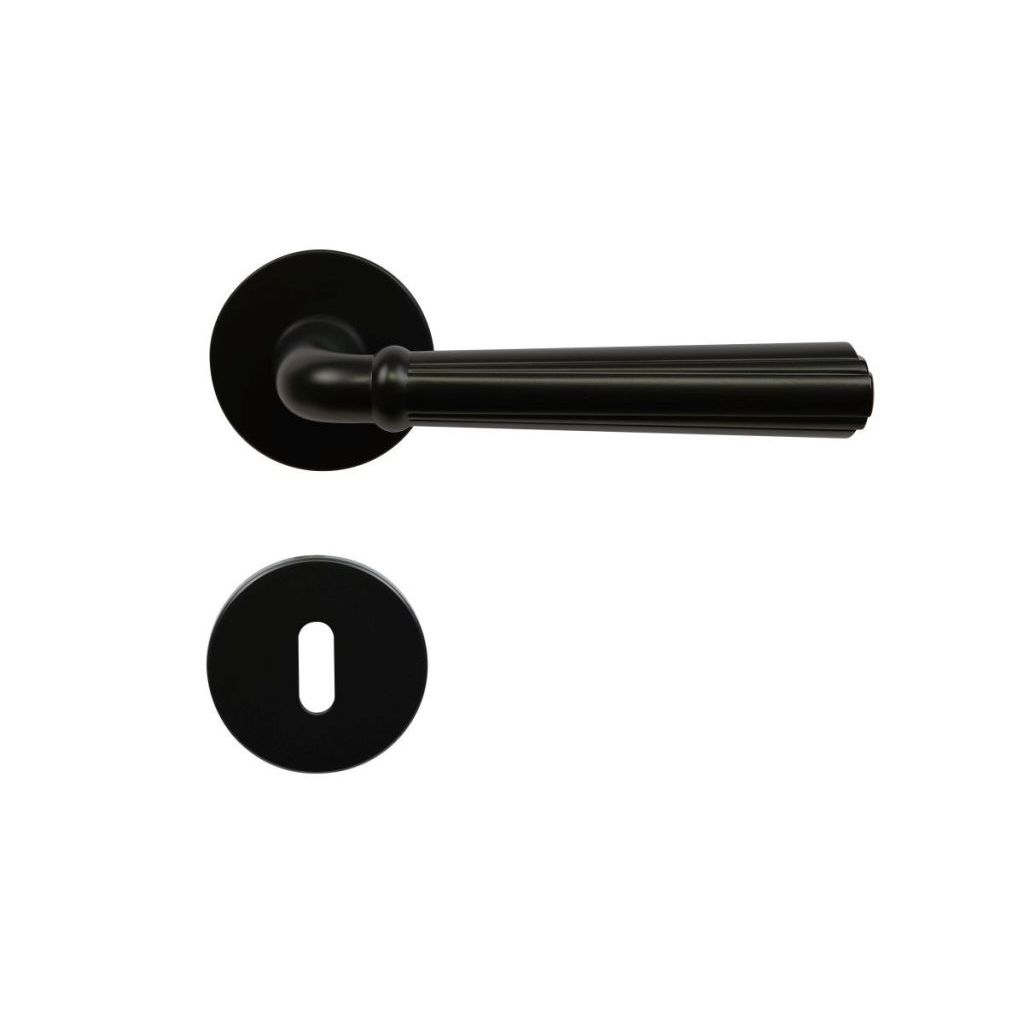 Dveřní kování RICHTER RK.K16.FIRENZE.BB.CE s vratnou pružinou klik Černá matná