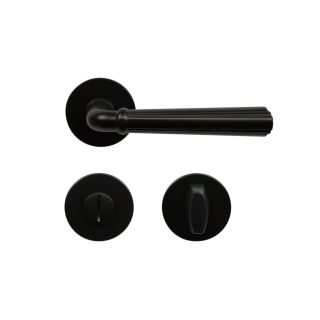 Dveřní kování RICHTER RK.K16.FIRENZE.WC.CE s vratnou pružinou klik Černá matná