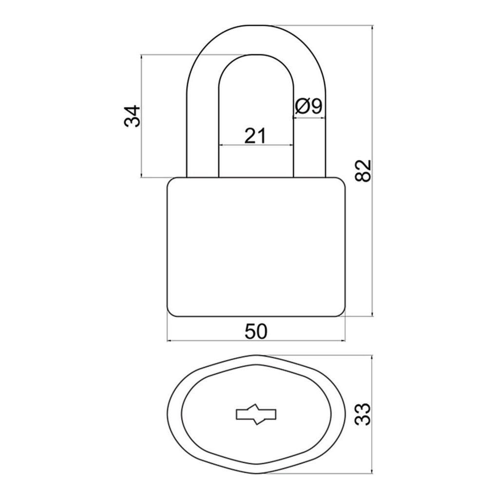 Visací zámek RICHTER RV.13.50 6 klíčů